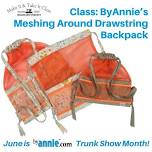 Class: ByAnnie Day Meshing Around Drawstring Backpack - June is ByAnnie Month at Seams Sew Perfect!