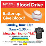 Metuchen Community Blood Drive - NY Mets Shirt to donors!