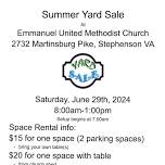 Summer Yard Sale @ Emmanuel United Methodist Church