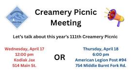 Creamery Picnic Meeting - option 1