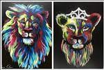 Lions in BLACKLIGHT! Choose ONE! Presketched