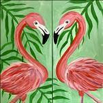 Flamingo Love Set- or paint one side