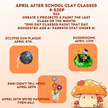 April Afterschool Kids Clay