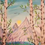 Sip & Paint Meadow with trees