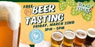 Free 21+ Beer Tasting with Zero Gravity Brewery