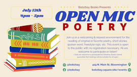 July Open Mic Poetry