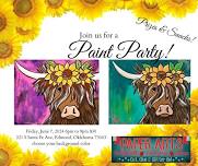 Sunflower Highlander Paint Party