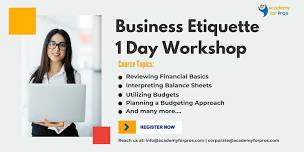 Business Etiquette 1 Day Workshop in Syracuse, NY on June 13th, 2024