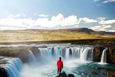 Goðafoss Waterfall and Laufás Museum from Akureyri