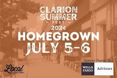 Clarion Summer Fest “ HomeGrown”