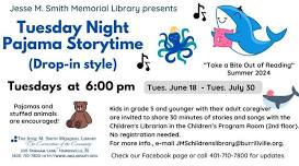 Tuesday Night Pajama Storytime (Drop-in Style) at the Jesse Smith Library