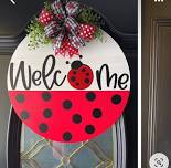 Ladybug Summer Door Hanger - CYO