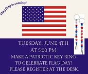 Make a Patriotic Key Ring to celebrate Flag Day!