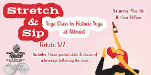 Sip & Stretch - Taproom Yoga at Altruist!