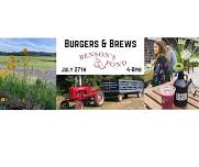 Burgers and Brews Summertime at Benson's Pond