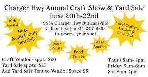 Charger Hwy Annual Craft Show & Yard Sale