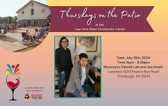 Thursdays on the Patio – w/Patrick Lah and Joe Hnath