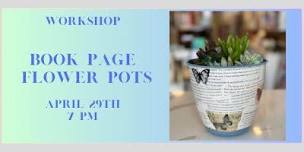 Book Page Flower Pots,