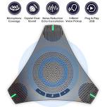 Conference Speaker and Microphone with 360° Omnidirectional Microphone and USB Hub