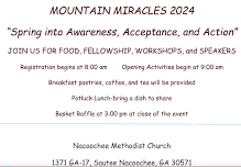 Mountain Miracles 2024 Spring into Awareness, Acceptance, and Action