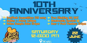 The Wall Climbing Gym 10yr anniversary party  free climbing  ,