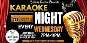 Wednesday Karaoke at Liberty Tavern  Woodlyn - Delaware County  PA ,