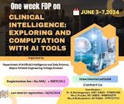 One Week Faculty Development Programme on Clinical intelligence: Exploring and Computation with AI Tools 2024