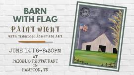 Barn with a Flag Paint Night at Paigel's in Hampton ~ 6/14/24