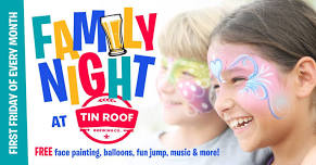 Energetic Fun Abounds at Family Night At Tin Roof!