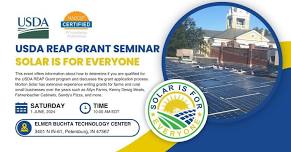 USDA REAP Grant Live Seminar - Solar Is For Everyone