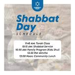 Shabbat Day Schedule