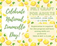 Saturday Felt Craft for Adults