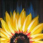 1/2 OFF WINE~Rustic Sunflower on Blue