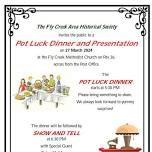 Fly Creek Area Historical Society Potluck Dinner and Show & Tell