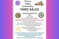 Cherry Valley Community Yard Sales — Welcome to Cherry Valley