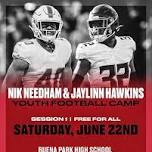 FREE Youth Football Camp with Miami Dolphins Nik Needham + New England Patriots Jaylinn Hawkins