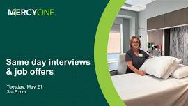 MercyOne same day interviews & job offers