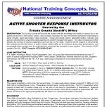 Active Shooter Response Instructor – POST Certified