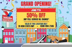 Grand Opening! 50% Off ALL Oil Changes!