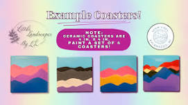 Pride Mountainscape Coaster Painting Class at Resin Vibes Studio!