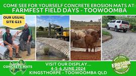 Australian Concrete Erosion Mats at FarmFest Field Days - Toowoomba Q