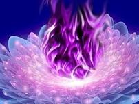 Violet Flame affirmations, mantras, song. Bring you, drum, bells, tambourines!