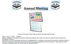 Friends of Eugene Public Library Annual Membership Meeting