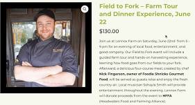 Field to Fork Farm Tour and Dinner Experience