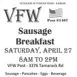 VFW Post #5407 Sausage Breakfast