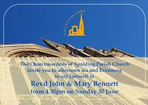 Farewell to Revd John & Mary Bennett