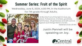 Summer Series: Justin Pannell on Joy