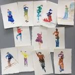 Watercolour Figures in the Landscape