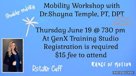 Shoulder Mobility Workshop with Dr. Shayna Temple