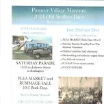 Events at the Pioneer Village